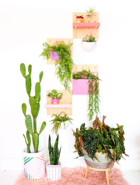 DIY Pegboard Living Plant Wall