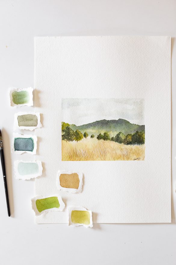 How to paint a watercolor landscape