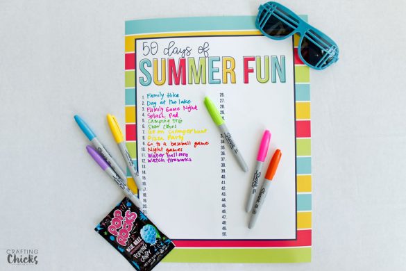 50 Days of Summer Fun For Kids: Summer Fun Chart