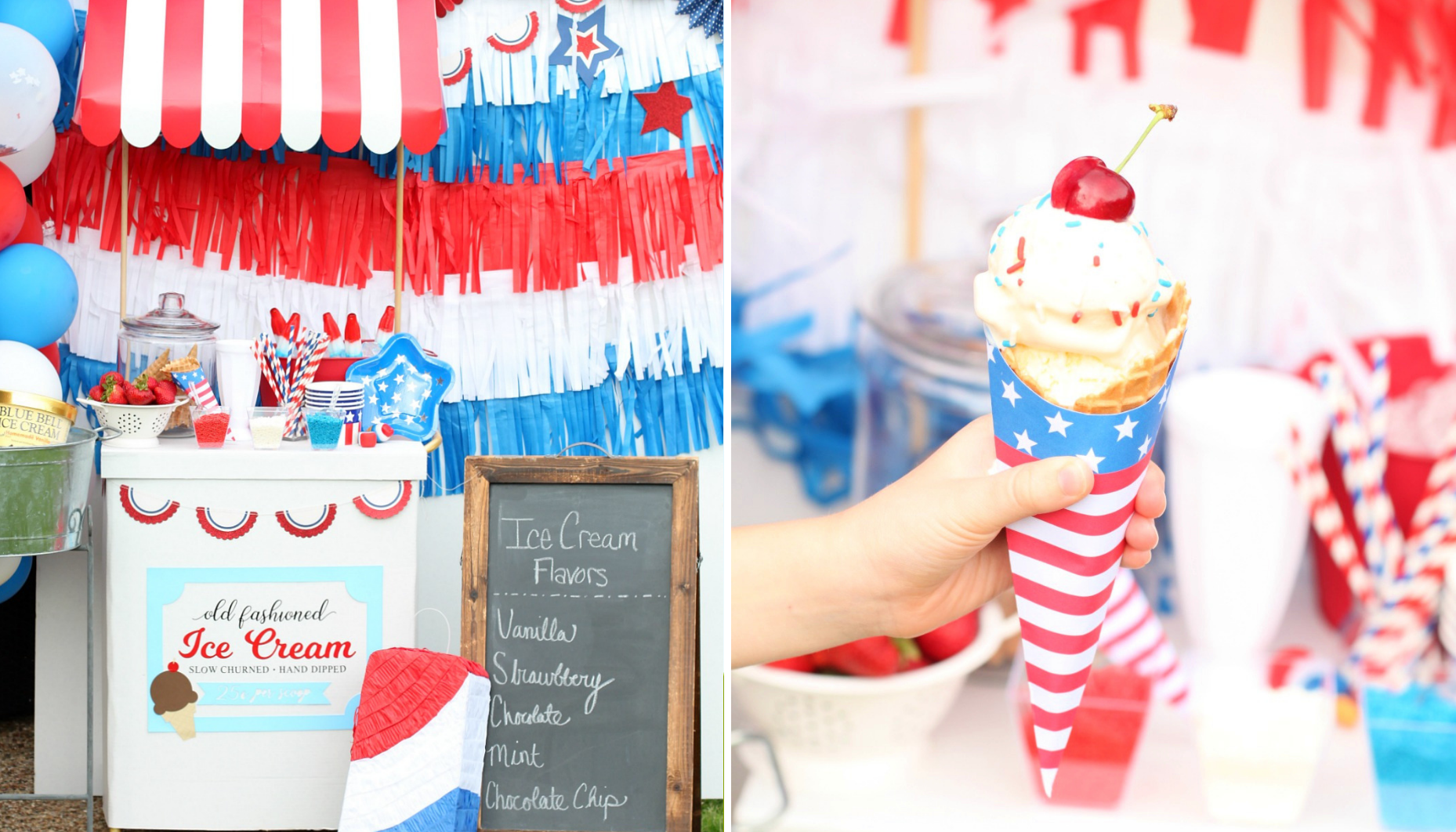 Easy Summer Entertaining: Patriotic Ice Cream Social
