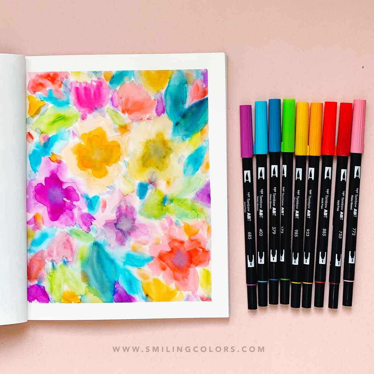 Messy floral painting: Video