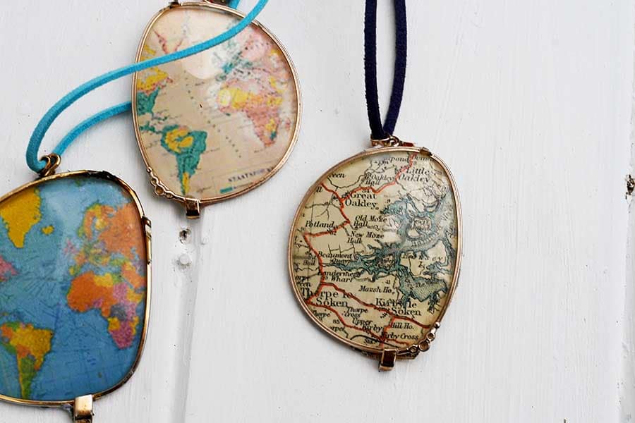 How To Make A World Map Necklace From Eyeglasses