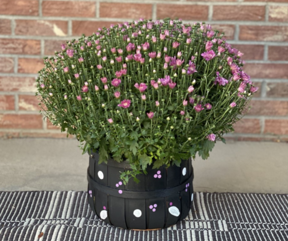 DIY Painted Flower Basket