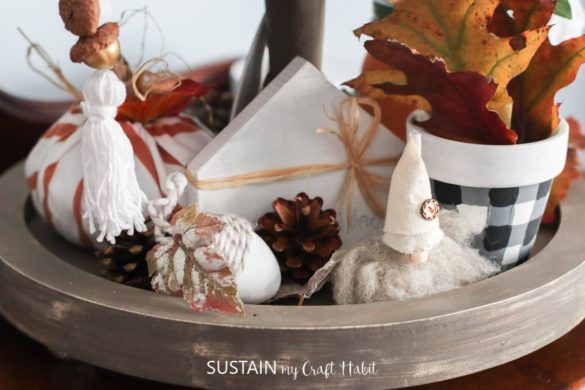 DIY Tiered Tray Decor for Fall