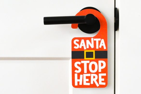 Free Printable Santa Stop Here Door Hanger