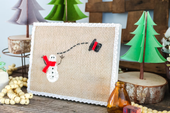 Easy Snowman Painting with Free Printable Template