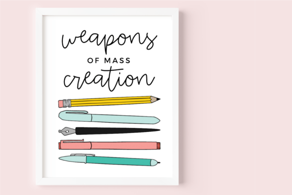 Free Inspirational Writing Quote Printable