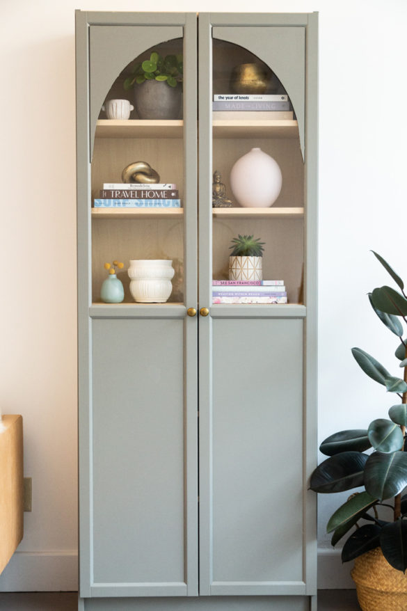 Ikea Billy Bookcase Hack to Arched Cabinet
