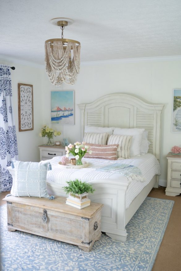 Coastal Farmhouse Inspired Master Bedroom Makeover