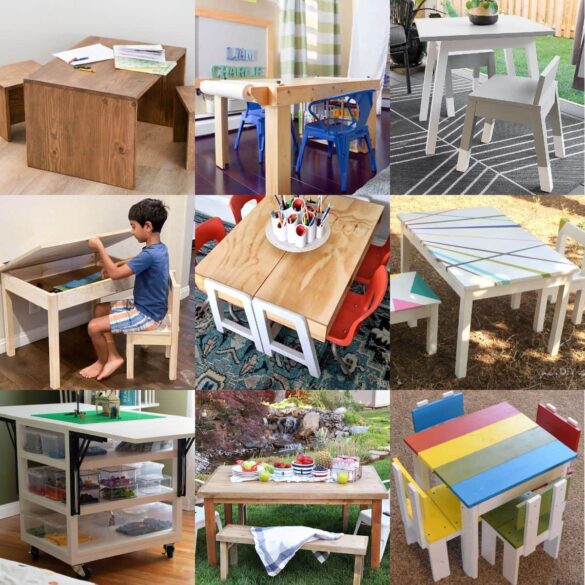 39 Easy DIY Kids Table and Chair Ideas You Can Build!