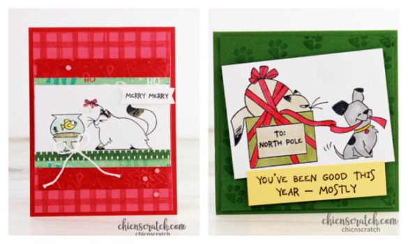 Two Cards Featuring North Pole Mischief
