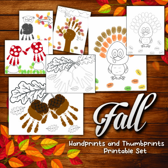 Fun Fall Handprint Crafts with FREE Printables!