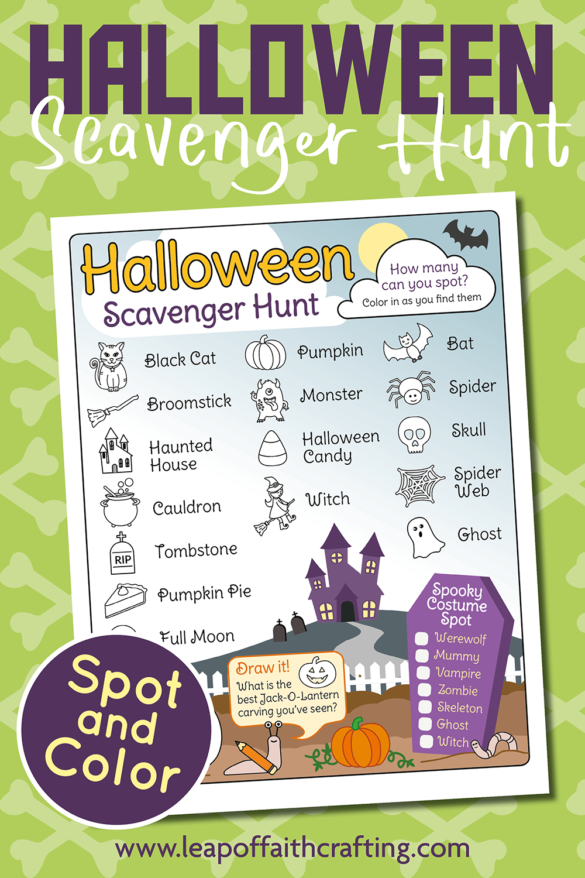 Halloween Scavenger Hunt FREE Printable!