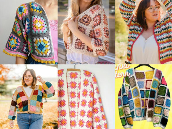 16 Easy to Crochet Granny Square Cardigan Patterns
