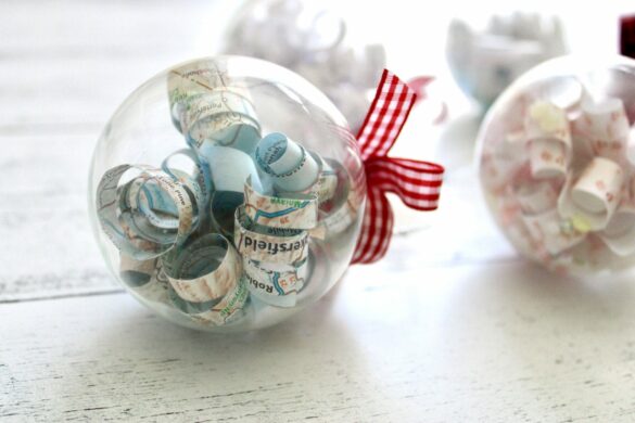 How to Make Paper Memory Christmas Ornaments