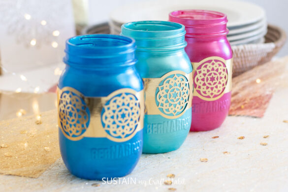 A Diwali Craft Idea using Glass Jars