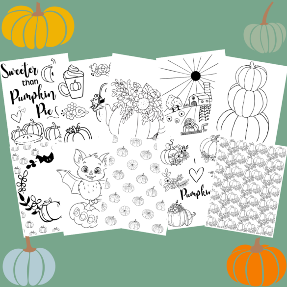 FREE Pumpkin Coloring Sheets (Printable PDF!)