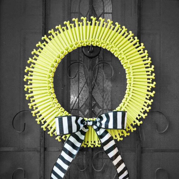 Inexpensive and Modern Halloween Wreath from Dollar Tree You Need!
