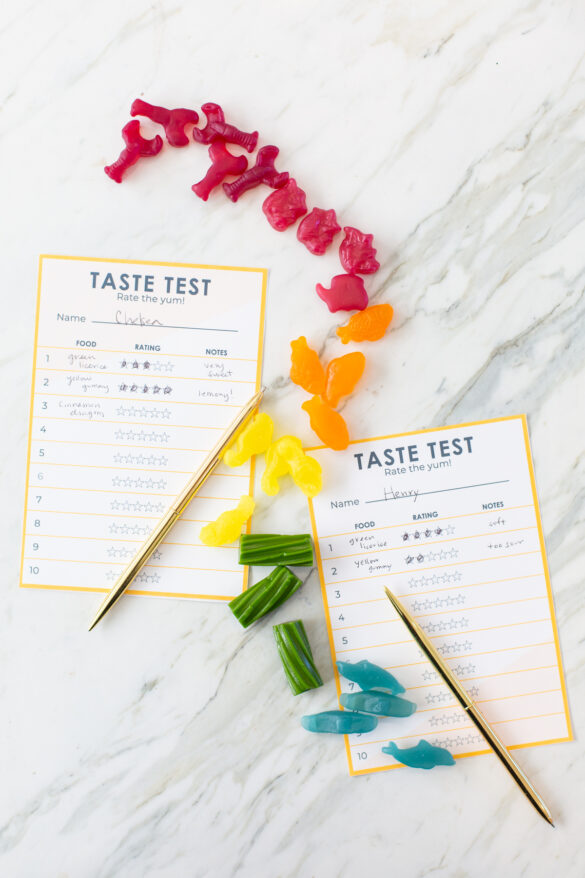 Taste Test Score Sheet Printable