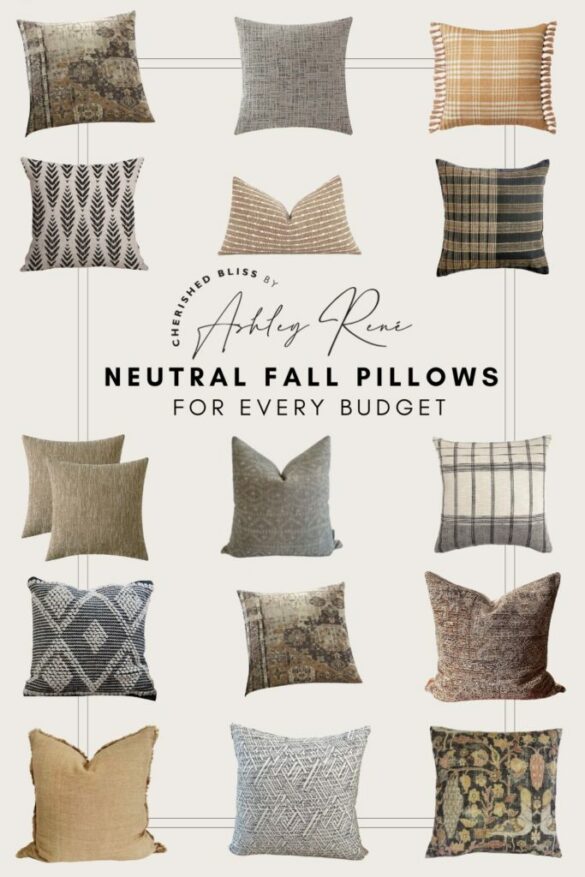 15 Beautiful Neutral Fall Pillows – All under $85