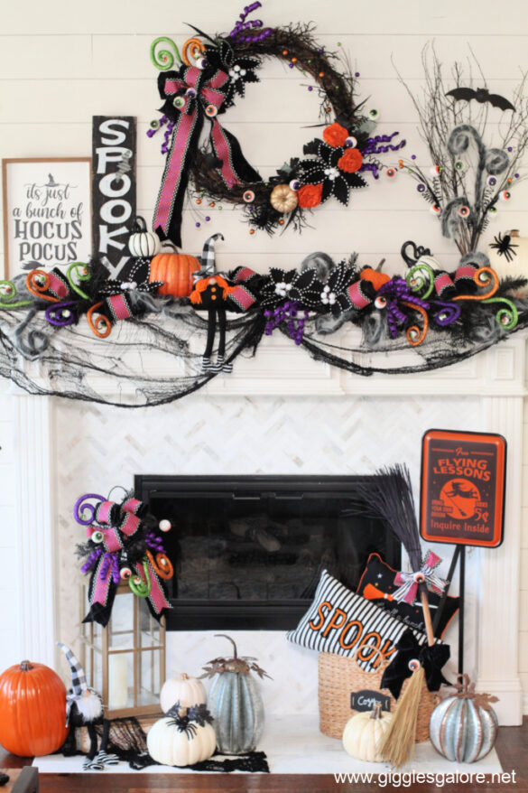 Hocus Pocus Halloween Mantle Decorations