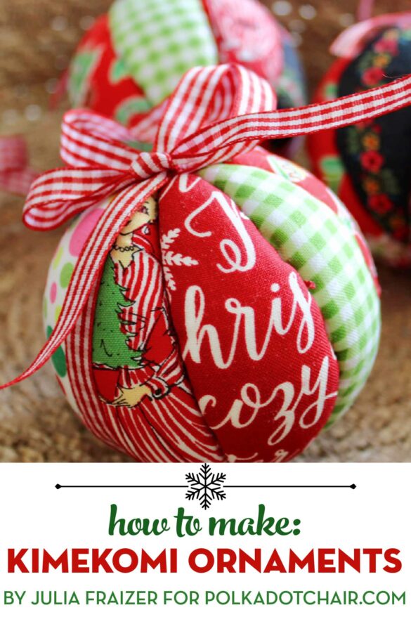 How to Make Fabric Kimekomi Christmas Ornaments