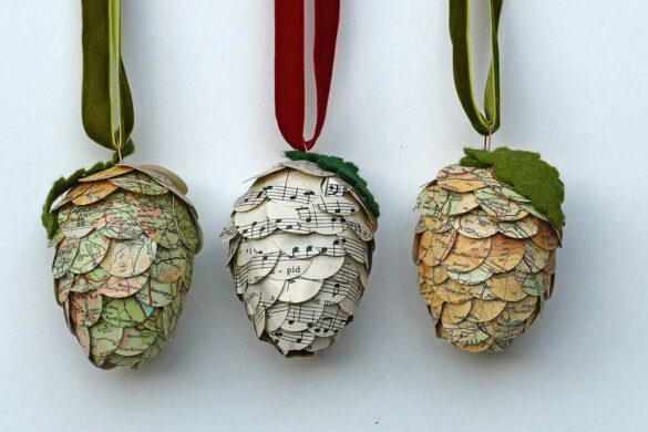 How To Make Paper Pine Cone Ornaments The Easy Way