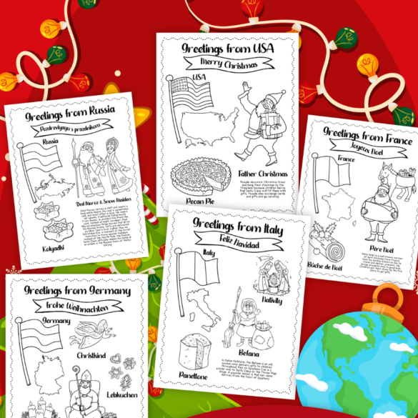 FREE Christmas Around the World Worksheets (20 Pages!)