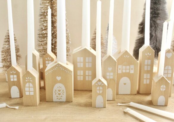How to Make a DIY Candle Advent Christmas Village