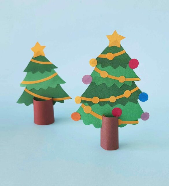 DIY Paper Christmas Tree Craft {FREE Template!}