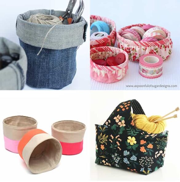The best patterns to sew fabric baskets and bins