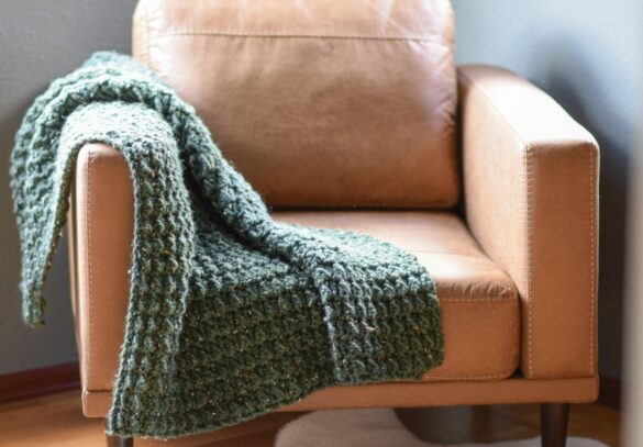 Forest Lodge Chunky Throw Blanket Crochet Pattern