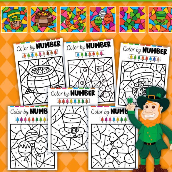 FREE St. Patrick’s Day Color By Number (7 Printables!)