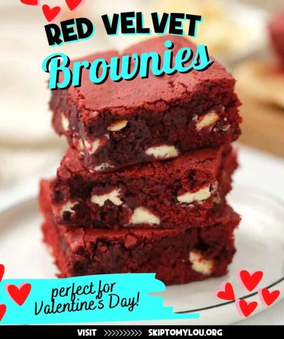 Red and White Velvet Brownies Recipe