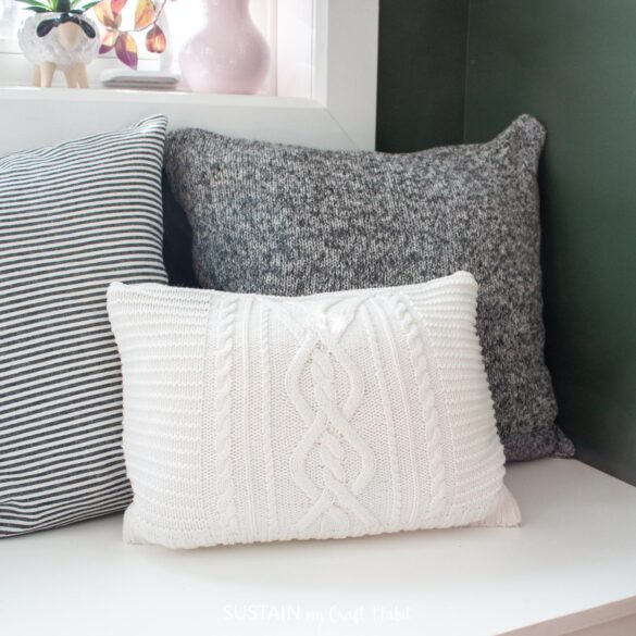 Upcycle Sweaters to Make Throw Pillow Covers