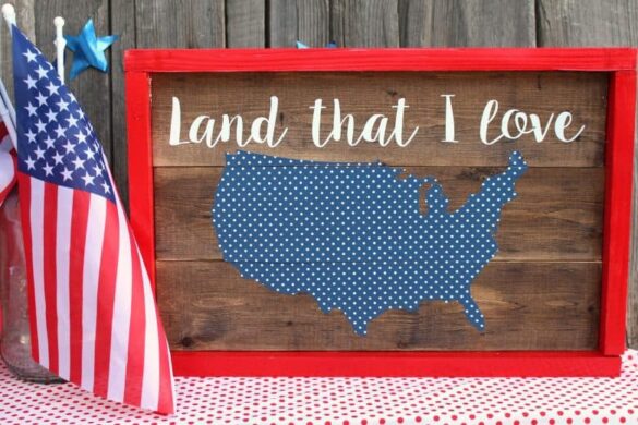 Fourth of July patriotic sign!
