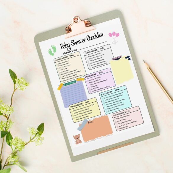 Baby Shower Checklists Printable {FREE!}
