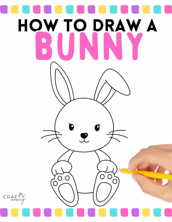 Easy Bunny Drawing (How to Draw Tutorial)