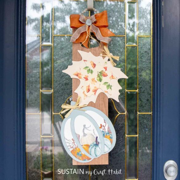 Fab Fall Door Hanger with Dollar Tree Supplies