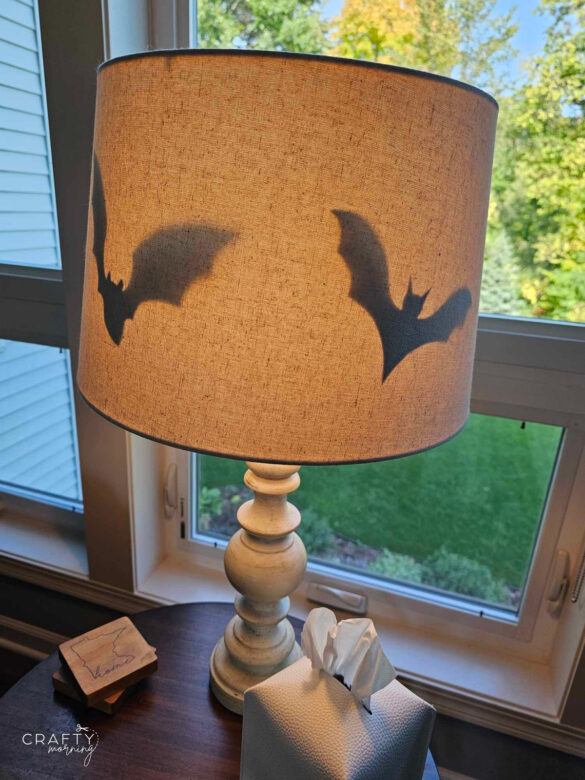 Bat Halloween Lampshade Decor + Printable