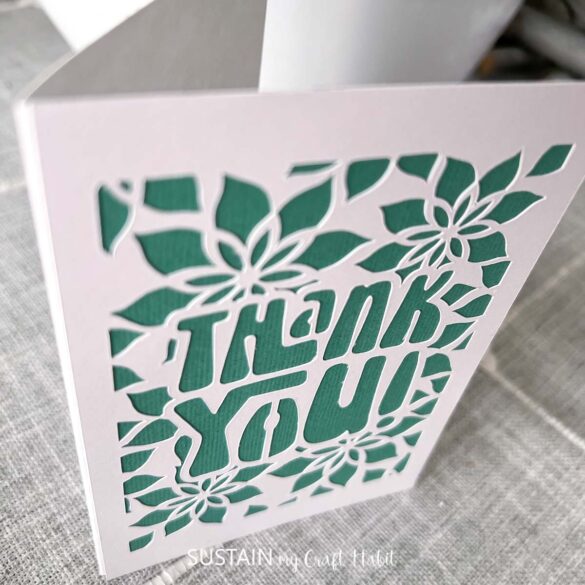 Homemade Thankyou Card with Cricut