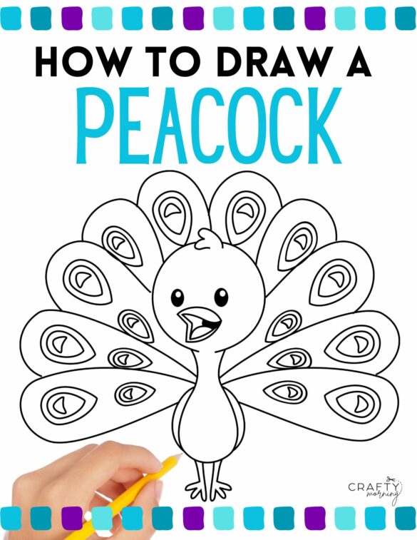 Peacock Drawing (Step by Step Tutorial)