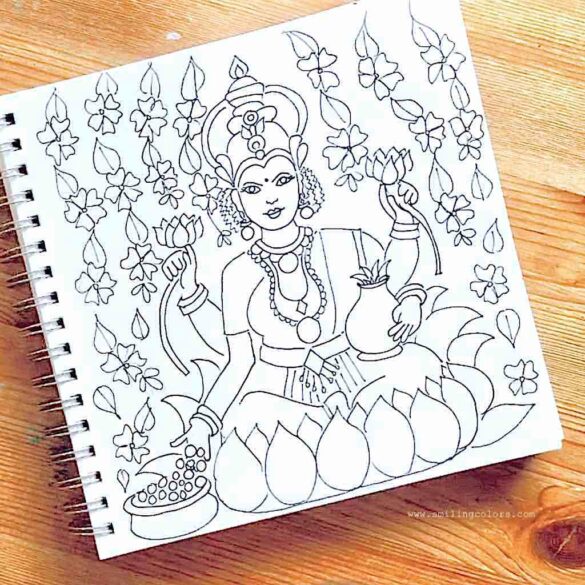How To Draw Goddess Lakshmi Video