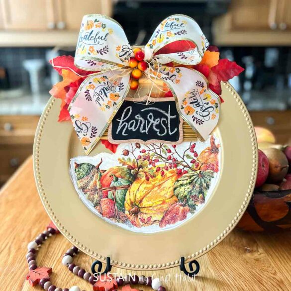 Fall Harvest Dollar Store Charger Craft