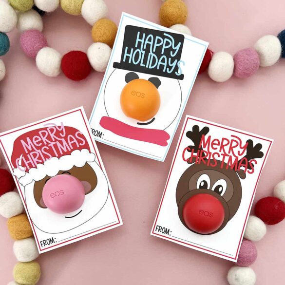 Last Minute Gift? Download Your Free Christmas Lip Balm Printables!