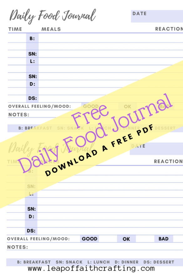 FREE Food Diary PDF 2024: Free Printable to Keep Track of Your Food!