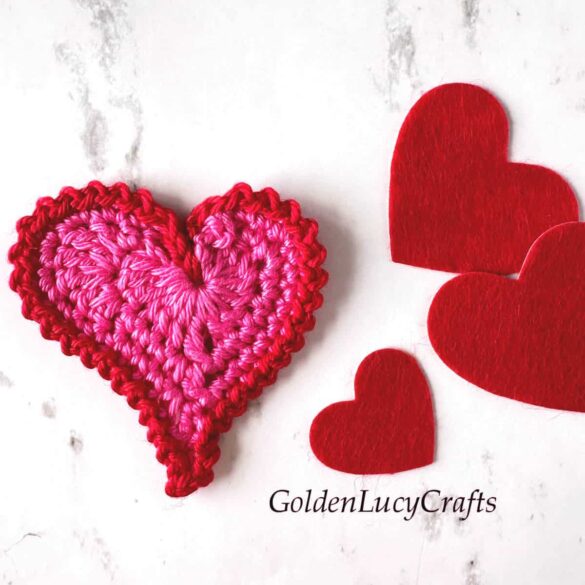 Crochet Asymmetrical Heart