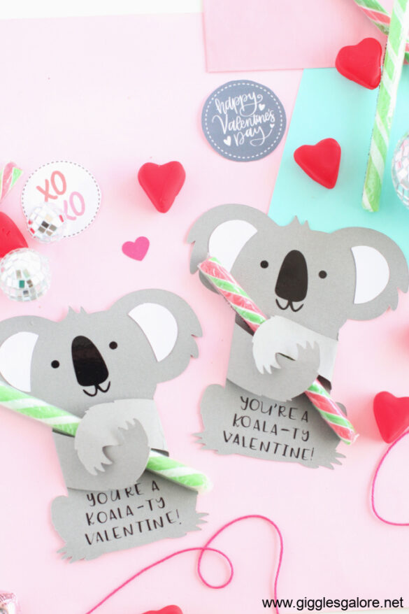 DIY Cricut Koala Valentine’s Day Card
