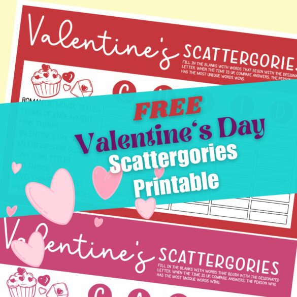 FREE Valentine’s Day Scattergories Game Printable!