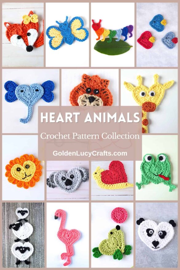 Crochet Heart Animals